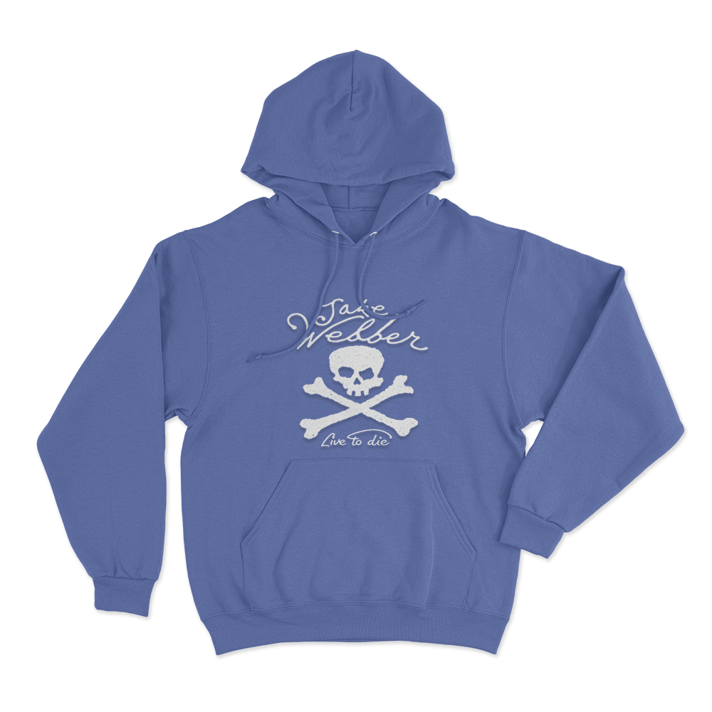 Skull Live To Die Unisex Hoodie Blue Skull Live To Die Unisex Hoodie Blue