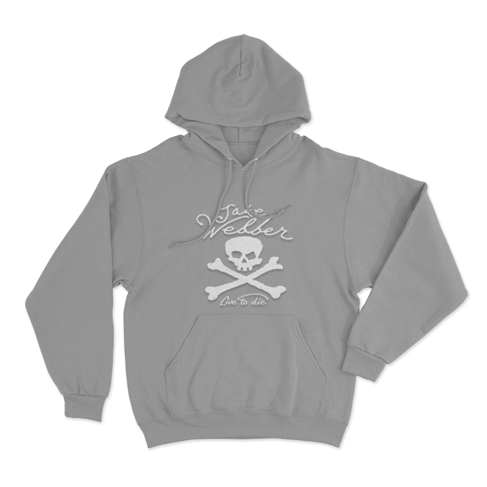 Skull Live To Die Unisex Hoodie Grey Skull Live To Die Unisex Hoodie Grey