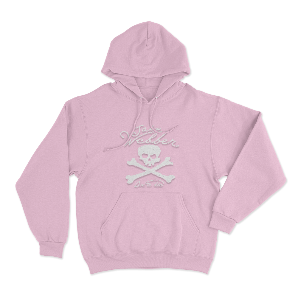 Skull Live To Die Unisex Hoodie Pink Skull Live To Die Unisex Hoodie Pink