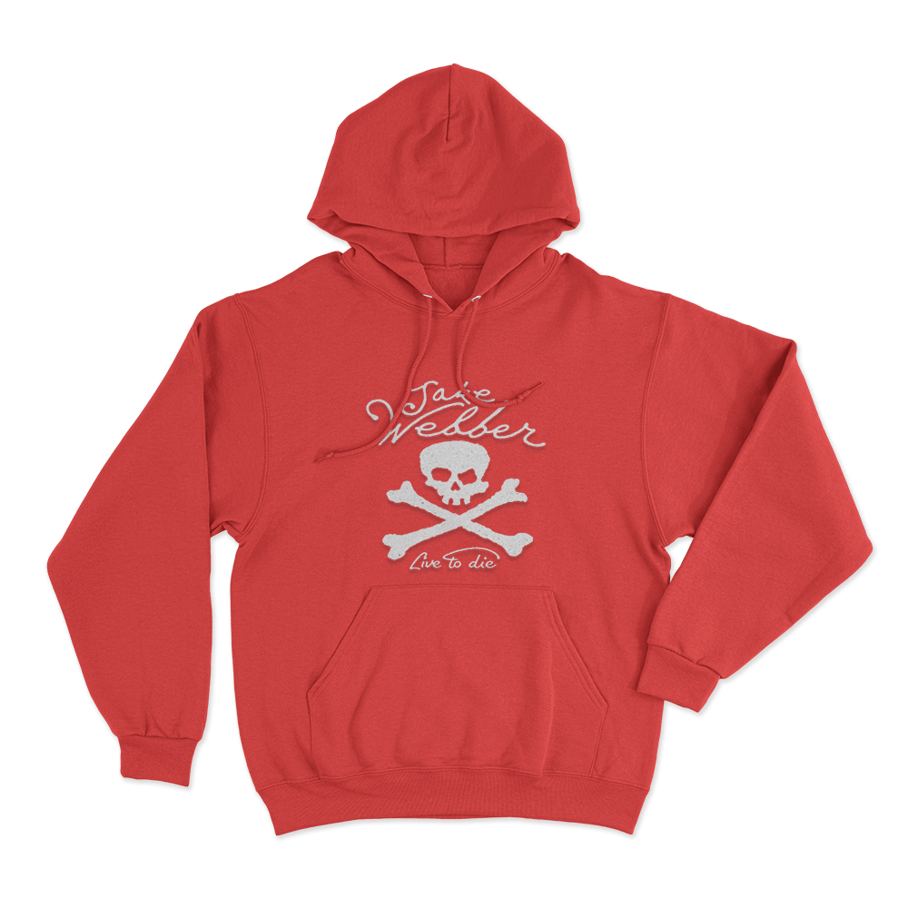 Skull Live To Die Unisex Hoodie Red Skull Live To Die Unisex Hoodie Red