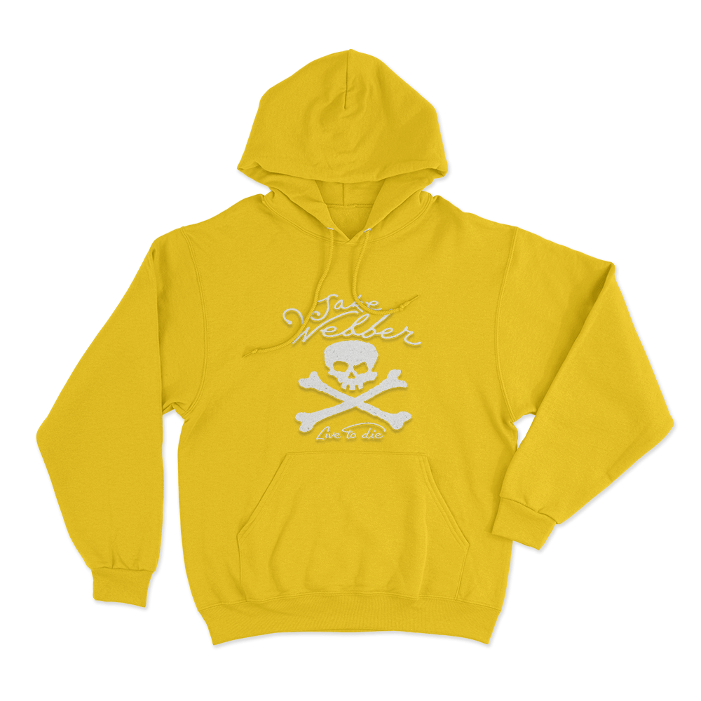 Skull Live To Die Unisex Hoodie Yellow Skull Live To Die Unisex Hoodie Yellow
