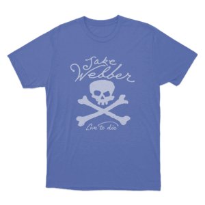 Skull Live To Die Unisex T Shirt Blue
