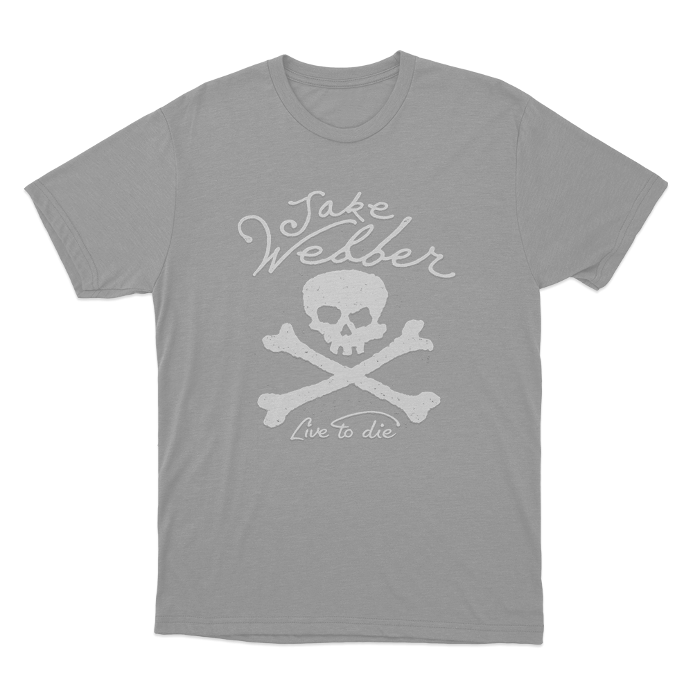 Skull Live To Die Unisex T Shirt Grey Skull Live To Die Unisex T Shirt Grey