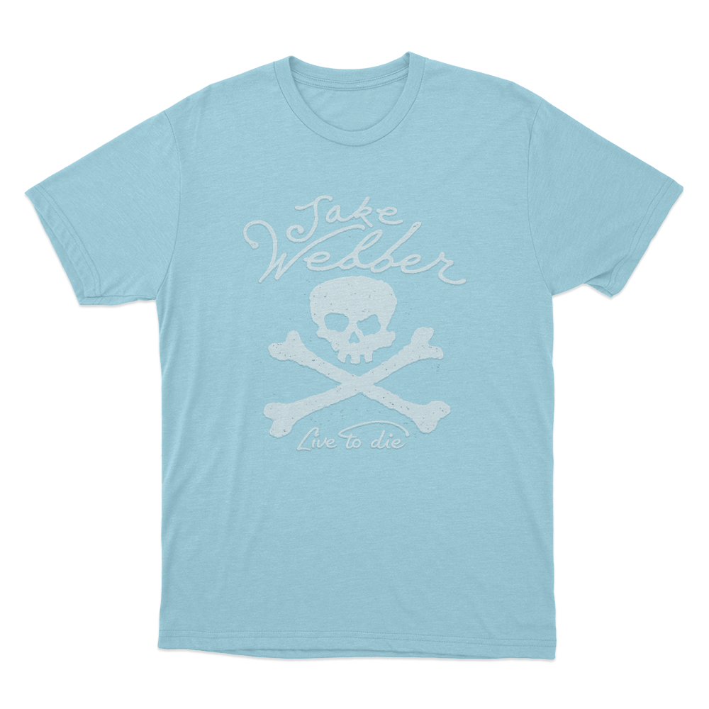 Skull Live To Die Unisex T Shirt Sky Blue Skull Live To Die Unisex T Shirt Sky Blue